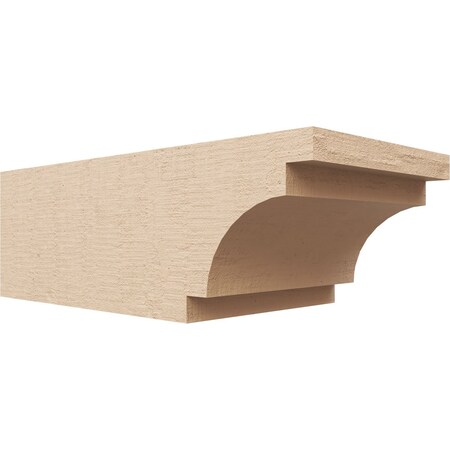Ekena Millwork 6in. W x 4in. H x 12in. L Mediterranean Woodgrain TimberThane Rafter Tail, Primed Tan RFTUR06X04X12MEDRCPR
